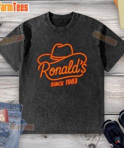 Official Ronalds Since 1983 washed t-shirt in casual style, featuring vintage logo and soft fabric for comfort.
