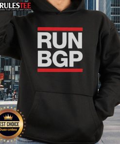 Official Run BGP Hoodie in black, featuring logo and stylish design, perfect for running enthusiasts and casual wear.
