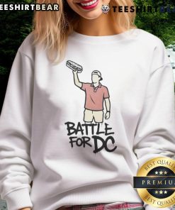 Alt Text: Official Sandwich Guy Battle for DC Sweatshirt featuring bold graphics and a comfortable fit for fans.