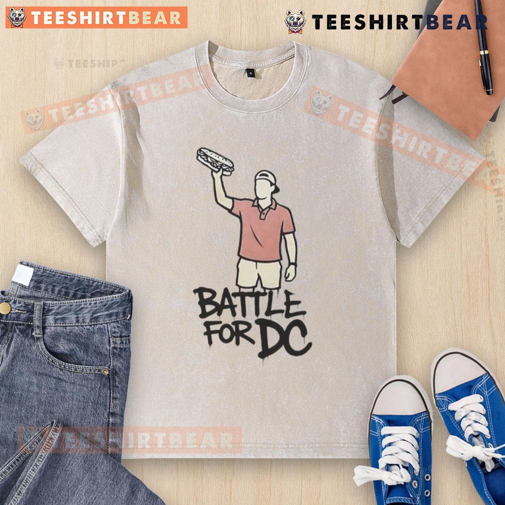 Official Sandwich Guy Battle For Dc Washed T Shirt Official Sandwich Guy Battle for DC washed t-shirt featuring a stylish design, perfect for casual wear and fans.