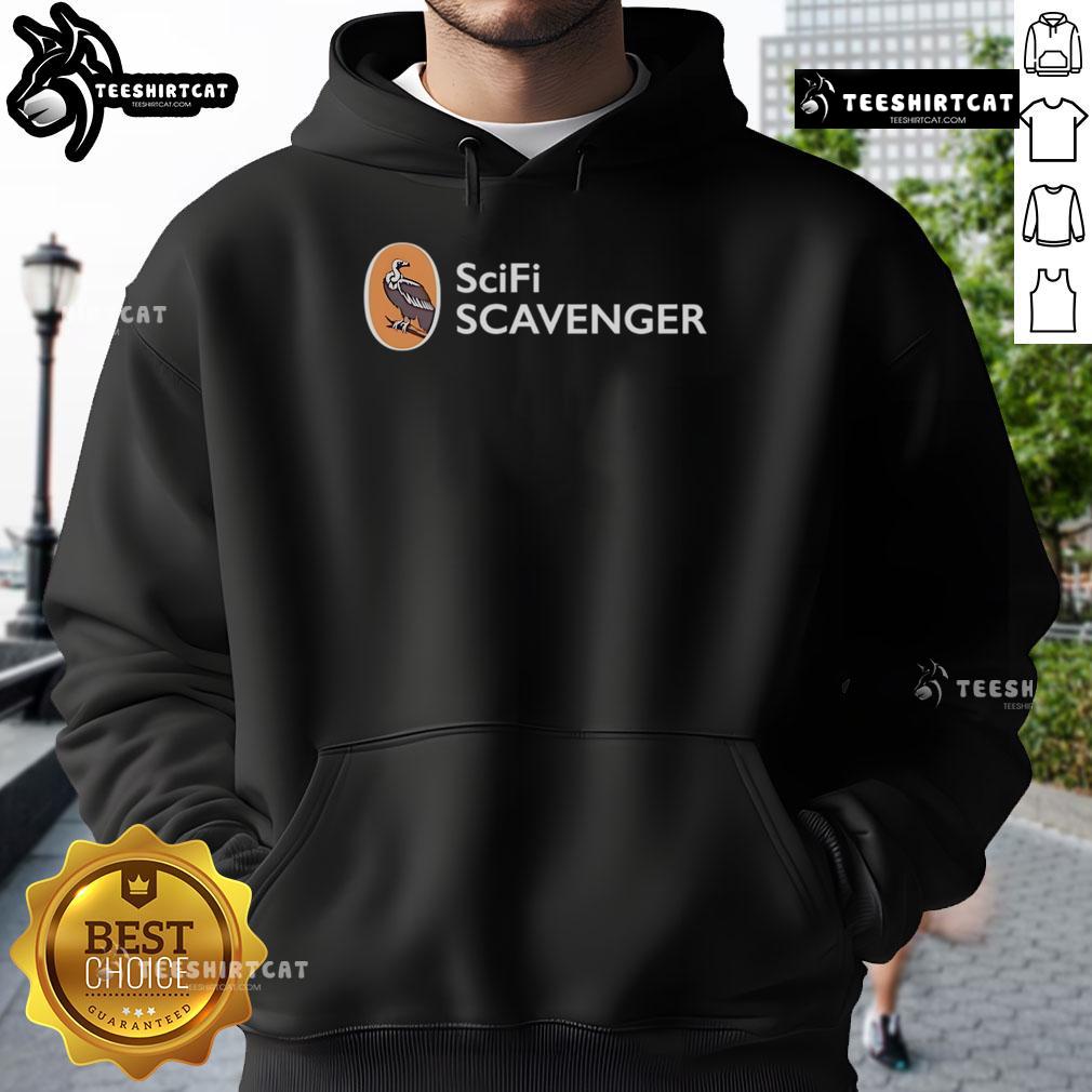 Official Sci Fi Scavenger Hoodie Alt Text: Official Sci-Fi Scavenger Hoodie featuring futuristic design and vibrant colors, perfect for sci-fi fans and casual wear.