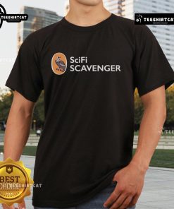 Official Sci Fi Scavenger T-Shirt featuring a futuristic design and vibrant colors, perfect for sci-fi enthusiasts.