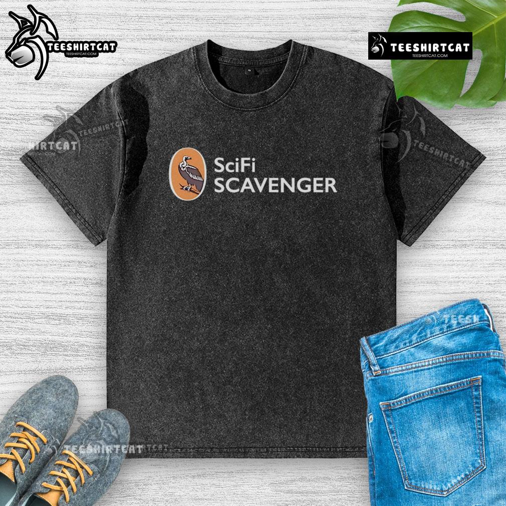 Official Sci Fi Scavenger Washed T Shirt Official Sci-Fi Scavenger Washed T-Shirt featuring a unique graphic design, perfect for sci-fi fans and casual wear.