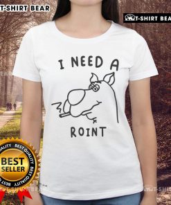 Alt Text: Official Scooby Doo Smoking I Need A Roint Ladies Tee featuring a fun graphic design for fans of Scooby-Doo.