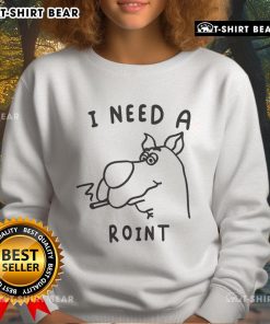 Alt Text: Official Scooby Doo Smoking I Need A Roint Sweatshirt featuring Scooby in a playful design, perfect for fans.
