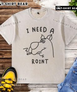 Official Scooby-Doo Smoking I Need A Roint Washed T-Shirt featuring a playful Scooby-Doo graphic for fans.