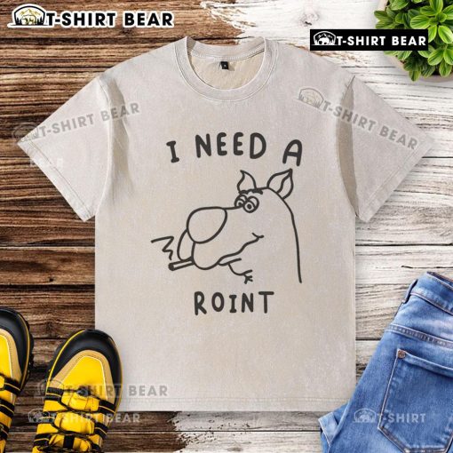 Official Scooby-Doo Smoking I Need A Roint Washed T-Shirt featuring a playful Scooby-Doo graphic for fans.