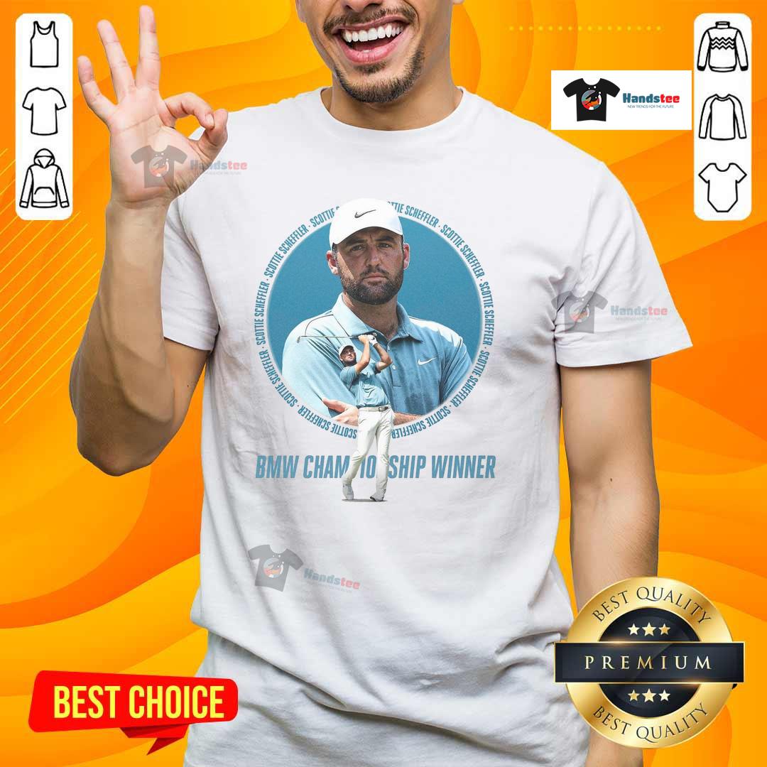 Official Scottie Scheffler Wins Bmw Championship Golf Tournament Winner Fifth Victory T-Shirt Official Scottie Scheffler wins BMW Championship T-shirt celebrating his fifth tournament victory in golf.