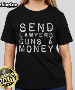 Official Send Lawyers Guns And Money Ladies Tee featuring a stylish design, perfect for casual outings and fan apparel.