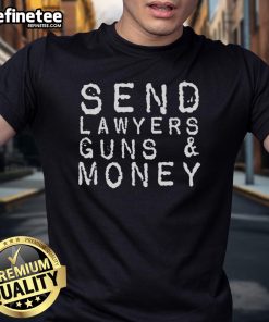 Official Send Lawyers Guns And Money T-Shirt featuring bold graphic design and high-quality fabric for fans.