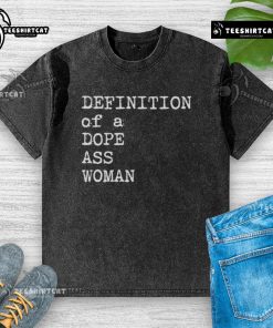 Official Sheryl Swoopes Definition of a Dope Ass Woman washed t-shirt featuring bold graphic design and comfortable fit.