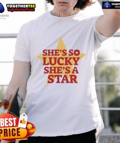 Official She'S So Lucky She'S A Star Vintage T-Shirt featuring retro design and vibrant colors, perfect for nostalgic fans.