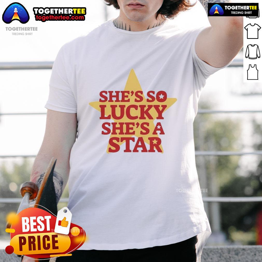 Official She'S So Lucky She'S A Star Vintage T Shirt Official She'S So Lucky She'S A Star Vintage T-Shirt featuring retro design and vibrant colors, perfect for nostalgic fans.