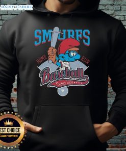 Official Smurf Baseball Home Run Since 1958 Hoodie featuring vibrant graphics and a cozy design for fans.