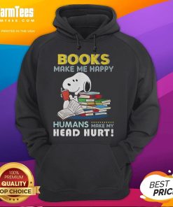 Cozy Official Snoopy Book Makes Me Happy Hoodie in vibrant colors, perfect for fans of the beloved Peanuts character.