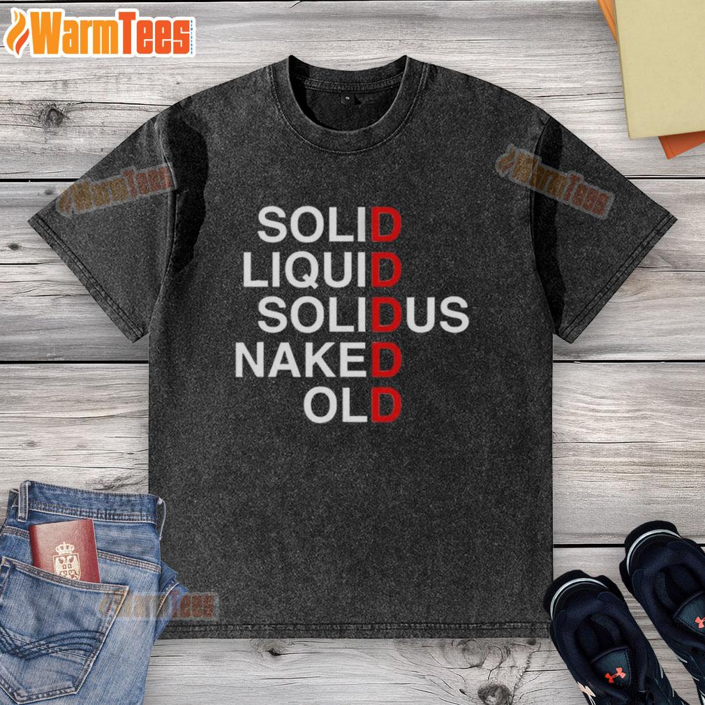 Official Solid Liquid Solidus Naked Old Washed T Shirt Official Solid Liquid Solidus Naked Old Washed T-Shirt in a casual setting, showcasing soft fabric and relaxed fit.