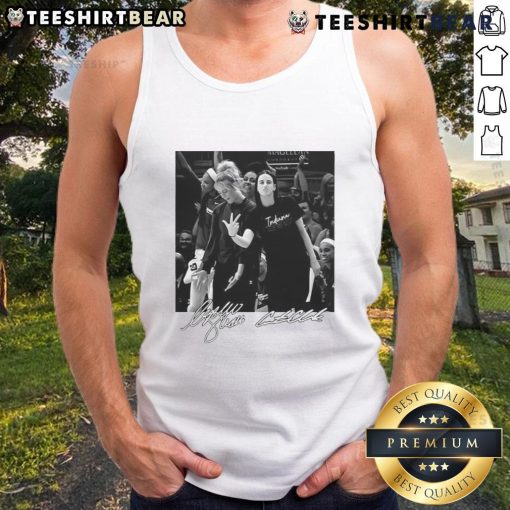 Official Sophie Cunningham x Caitlin Clark Indiana Fever WNBA tank top featuring bold graphics and team colors.