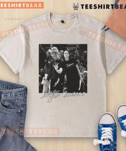 Official Sophie Cunningham x Caitlin Clark Indiana Fever WNBA washed t-shirt featuring team logo and vibrant design.