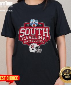 Official South Carolina Gamecocks 2025 Aflac Kickoff Game 2 Ladies Tee featuring team colors and logo for fans.