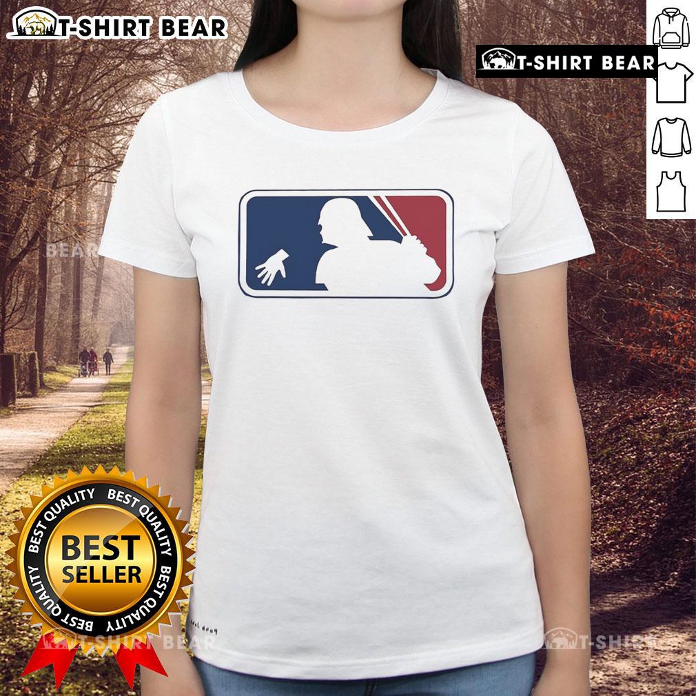 Official Star Wars X Mlb Logo Ladies Tee Official Star Wars X MLB logo ladies tee featuring a stylish design for fans of both franchises.