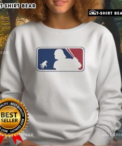 Official Star Wars x MLB logo sweatshirt featuring a unique design blending iconic elements from both franchises.