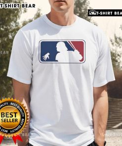 Official Star Wars X MLB logo t-shirt featuring iconic designs for fans of baseball and the Star Wars franchise.