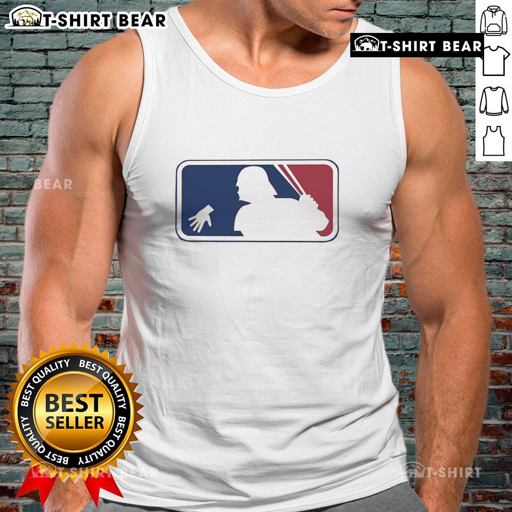 Official Star Wars X Mlb Logo Tank Top Alt Text: Official Star Wars X MLB logo tank top featuring iconic designs for fans of both franchises.