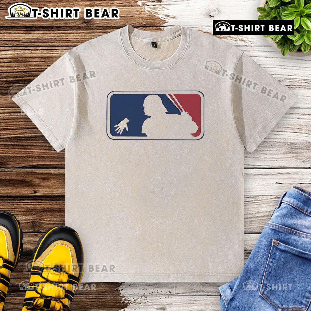 Official Star Wars X Mlb Logo Washed T Shirt Official Star Wars x MLB logo washed t-shirt featuring a unique design combining sports and sci-fi themes.