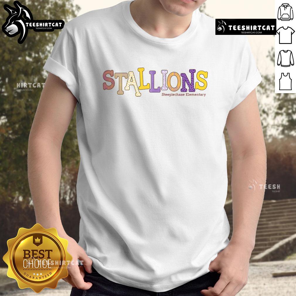 Official Steeplechase Stallions Elementary Pattern T Shirt Official Steeplechase Stallions Elementary Pattern T-Shirt featuring a vibrant design and comfortable fit for fans.