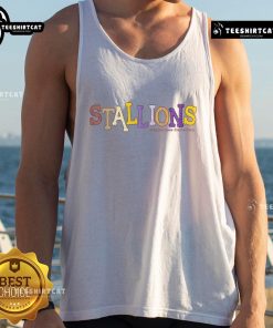 Official Steeplechase Stallions Elementary Pattern Tank Top in vibrant colors, perfect for casual wear and athletic activities.