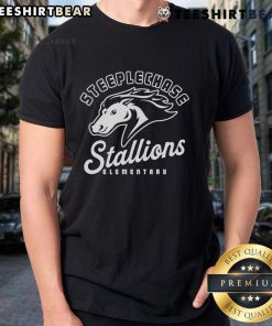 Official Steeplechase Stallions Script T-Shirt featuring bold script design, perfect for fans of steeplechase racing.