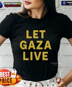 Official Stop Starving Gaza Let Gaza Live Ladies Tee featuring a powerful message supporting Gaza's rights and well-being.
