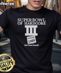 Official Superbowl Of Hardcore III Winter 1989 T-Shirt featuring vibrant graphic design and retro style.