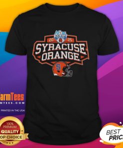 Official Syracuse Orange 2025 Aflac Kickoff Game 1 T-Shirt featuring vibrant team colors and logo for fans.