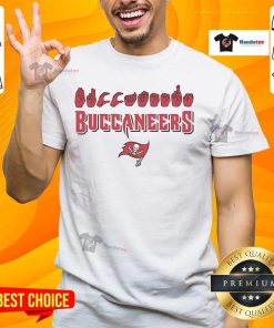 Official Tampa Bay Buccaneers Football Homage Youth T-Shirt featuring love sign hand signals for young fans.