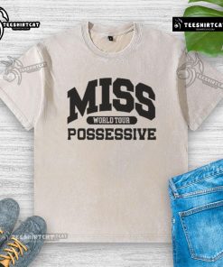 Official Tate McRae Miss Possessive World Tour washed t-shirt featuring bold graphics and a comfortable fit.