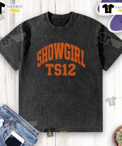 Official Taylor Showgirl TS121 washed t-shirt featuring vibrant graphics and a comfortable fit for fans.