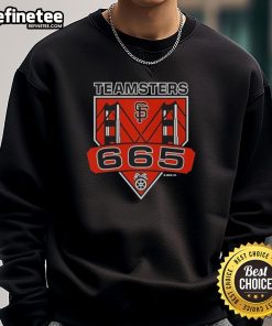 Official Teamsters 665 San Francisco Bridge Sweatshirt featuring a vibrant design and comfortable fit for union supporters.