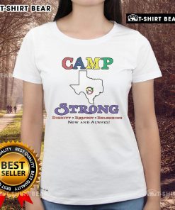 Official Texas Camp Strong Now and Always Ladies Tee featuring a stylish design for proud Texas supporters.