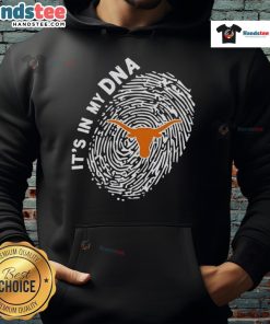 Alt Text: Official Texas Longhorns In My DNA Hoodie featuring bold logo, perfect for fans and alumni of the Texas Longhorns.