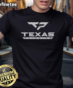 Official Texas Plinking Logo T-Shirt featuring a bold design and vibrant colors, perfect for shooting enthusiasts.