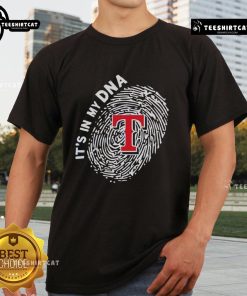 Official Texas Rangers In My DNA T-Shirt featuring bold graphics and team colors, perfect for Rangers fans.
