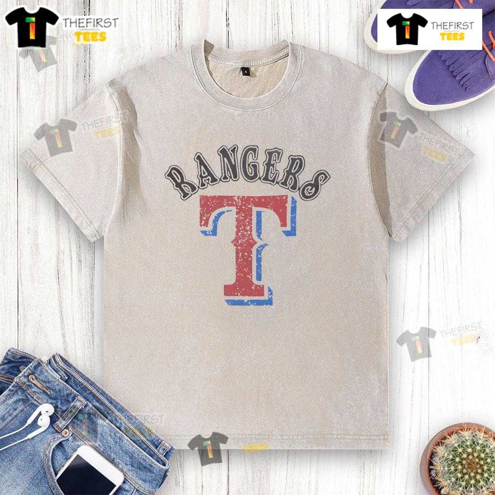 Official Texas Rangers Rebel Athletics Logo Washed T Shirt Alt Text: Official Texas Rangers Rebel Athletics logo washed t-shirt featuring a vintage design and comfortable fit.