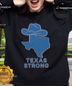 Official Texas Strong Flood Relief Sweatshirt in navy blue, featuring the Texas logo and supporting flood relief efforts.