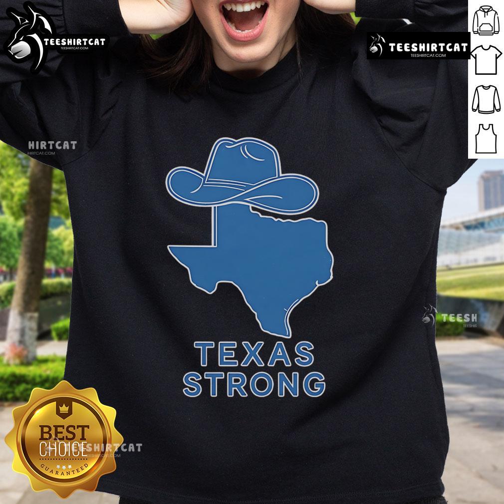 Official Texas Strong Flood Relief Sweatshirt Official Texas Strong Flood Relief Sweatshirt in navy blue, featuring the Texas logo and supporting flood relief efforts.