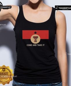 Official Texas Tech Red Raiders Come and Take It tank top showcasing team pride and style for fans.