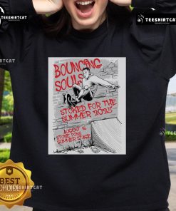 Alt Text: Official Bouncing Souls August 16, 2025 Stone Pony Summer Stage poster on a stylish sweatshirt design.