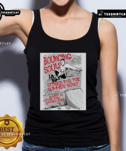 Official Bouncing Souls August 16, 2025 poster on a tank top, featuring vibrant colors and Stone Pony Summer Stage logo.