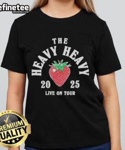 Official The Heavy Heavy 2025 Live On Tour Ladies Tee featuring vibrant graphics and a stylish fit for fans.