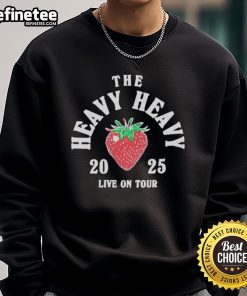 Official The Heavy Heavy 2025 Live On Tour sweatshirt featuring vibrant design and tour details for fans.